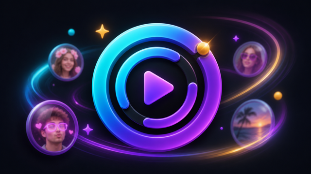Circular video effects preview