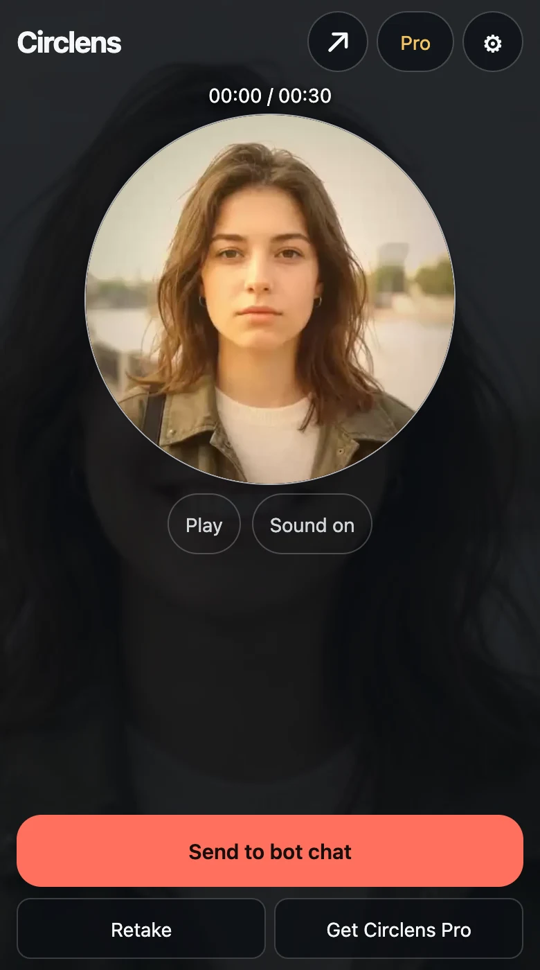 Review the circle before sending
