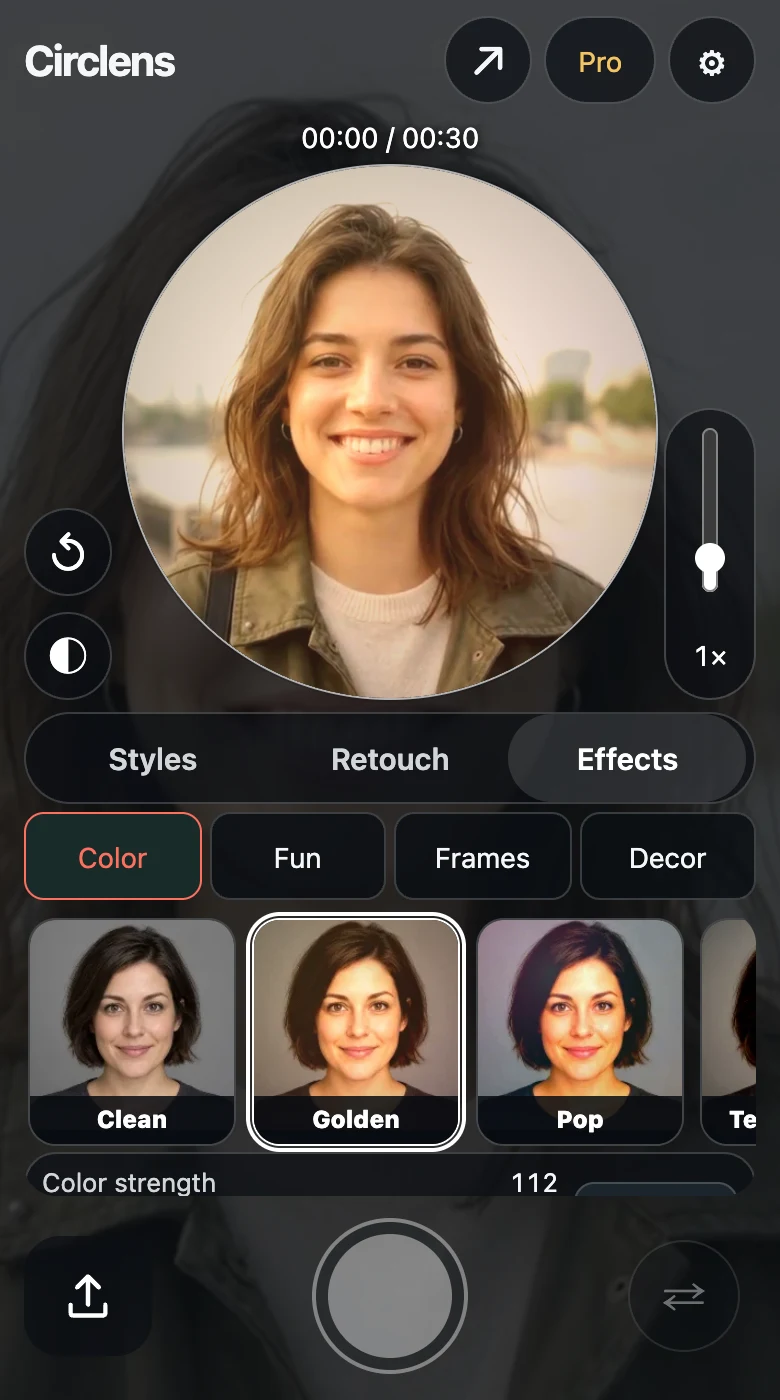 Choose a colour filter for your video